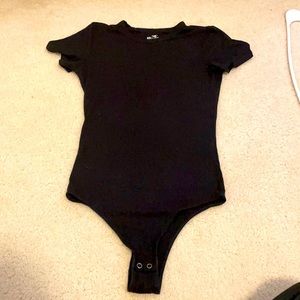 Hollister slim tee black body suit. Ribbed. Size xs